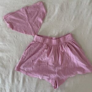 Free People Pink Beachy Bandana Two piece Set / Small
